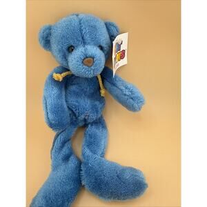 NEW NWT Gund Vintage Blue Bear HOTSHOTS Teddy Plush Stuffed Animal 11” 2442